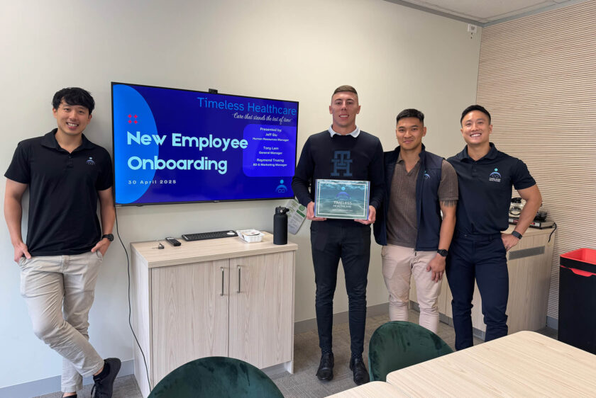 timeless healthcare aged care event sydney onboarding employee